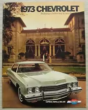 CHEVROLET CAPRICE Impala BELAIR USA Car Sales Brochure For 1973 #2222