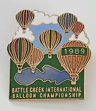 Hot Air Balloon Battlecreek International Championship 1989 Vintage Pin