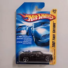 CHEVY SILVERADO 1/64 HOT WHEELS 2007 FIRST EDITIONS # 20/36 BLACK W/ MOTORCYCLE