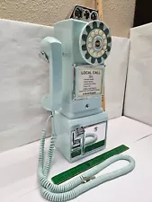 Old Phones Vintage Telephones Pay Phone Novelty House Replica Push Button TEAL