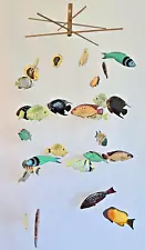 Reef Fish Wooden Hanging Art - Hand Carved and Hand Painted UNASSEMBLED