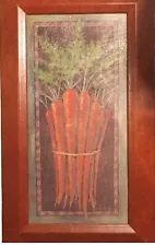 Estate Sale Find. Painting Of Carrots In A Bundle! Sighned 15×9×.25 Inc. SEE PIC