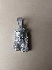 Jesus Pendant Silver 1.5 Inch