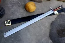 36 Inches long Executioner's Sword Sultan Sword Hand Forged With Wooden Scabbard