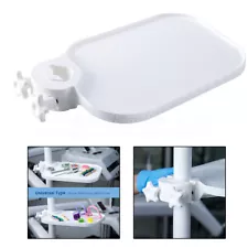 Dental Plastic Post Mounted Tray Table Chair Accessories White For Dental Chair