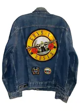 GUNS N ROSES Jean Denim Jacket Mens Size 42 Appetite For Destruction