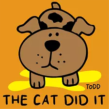 Todd Goldman "The Cat Did It" Signed Art Giclee on Canvas.