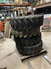 14.00-24 Used Solid Boss Solid Tires and Wheels for JLG, Skytrak Telehander X4