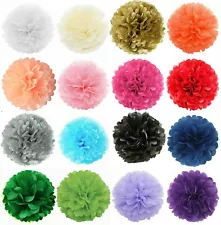 9pcs Tissue Paper Pompoms 8"-10" Flower Balls Fluffy Wedding Party Decoration