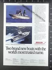 1990 ADVERTISEMENT for Boston Whaler 17 Outrage 27 Walkaround motor yacht boat