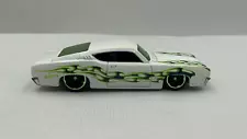 Hot Wheels HW Flames 1969 Ford Torino Talladega White Die Cast