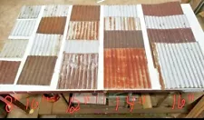 SALE! (#16) 20 pcs Vintage Reclaimed Corrugated Rustic Metal Roofing Tiles