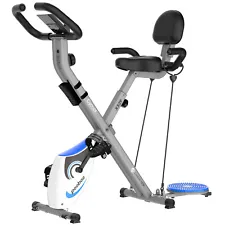 Indoor Folding Stationary Bike Upright Cycling Exercise Bike Workout Bike X-bike