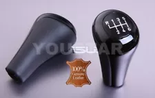 UK SALES Weighted Italian Leather Gloss Black Gear Shift Knob for BMW 6 Speed MT