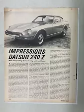 MISC1448 Vintage Article Road Test 1970 Datsun 240 Z 2 page Mar 1970