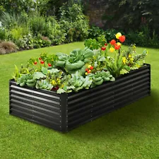 VEVOR Galvanized Raised Garden Bed Planter Box 94.5x47.2x23.6" Flower Vegetable