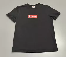 Supreme Box Logo T-shirt Size Mens XS Women S Red On Black 20th Anniversary 2014