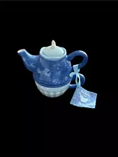 Kimberly Hodges Tea For One Hand Painted Teapot Hallmark New with Tags