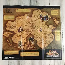 Fire Emblem Path of Radiance Poster Tellius Map Nintendo Power Vtg 2005