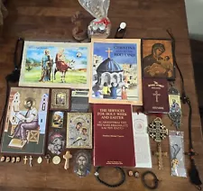 Amazing Vintage To Now Lot Of Religious Items, Books, Plaques, & Rare Items