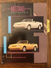 1993 Ford Mustang Spec. Edit. Spec Sheet Brochure Photo Insert-Sales Literature