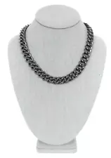 Heavy Curb Chain Necklace 4 Men or Women Gunmetal Dookie Rap HIp Hop 18" Choker