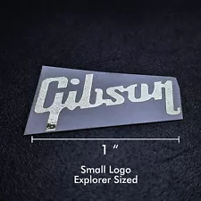 Gibson Explorer Headstock Decal for Guitars Solid Silver NEW Small Version