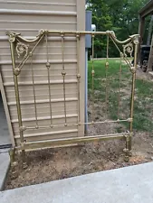 Authentic 1900s Wrought Iron Full Bed Frame