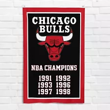 For Chicago Bulls Fans 3x5 ft Flag NBA Champions American Basketball Banner