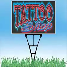 18"x24" TATTOO SHOP Outdoor Yard Sign & Stake Sidewalk Lawn Sales Body Art Ink