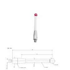 For Renishaw A-5000-3709 CMM Probe Stylus 50mm Ceramic Stem-6mm Ball-SALE