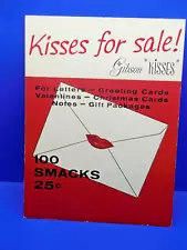 Valentine's Day Vintage Unused "100 Kisses for Sale Booklet" - Free Shipping