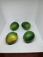 Lot of 4 Faux Limes Fake Artificial Fruit for home decor