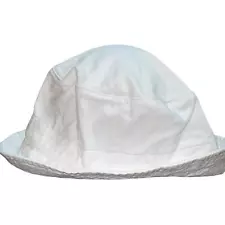 Decky Relaxed Polo Bucket Hat Cap Large XL #961 100% Cotton White Unconstructed