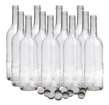 750 ml Clear Screw Cap Wine Bottles With 28 mm Metal Screw Caps For Wine Making