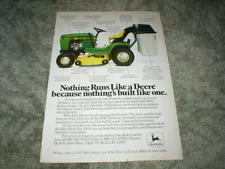 1985 John Deere Lawn Tractor with Bagger Model 112L Ad 7.5 x 10.5"