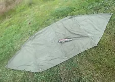 ORIGINAL 1961 US Military Shelter Half Tent w/ Poles Stakes Vietnam War Camping