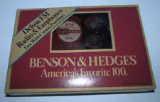 Benson & Hedges Phillip Morris 1986 Cigarettes Promotional Deluxe FM Radio - NEW