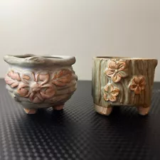 2 Ceramic succulent planter pots