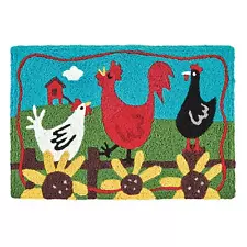 Chicken Trio Accent Rug