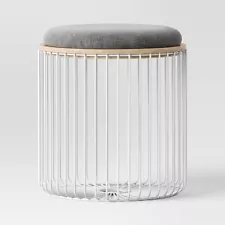 Wire Storage Table and Ottoman White - Room Essentials