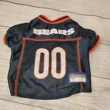 NFL Chicago Bears Jersey for Dogs Navy Orange White Number 00, Small