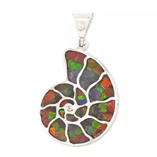 Ammolite Pendant Necklace by Stones Desire