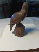 New ListingHand Carved Wooden Eagle Sculpture