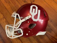 OU Sooners Riddell Revolution Speed Full-size Replica Football Helmet.