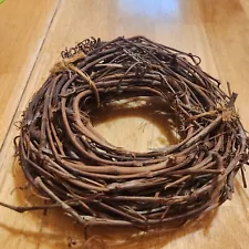 1 Natural Grape Vine Wreath Decorate or Crafting 8" Outside Diameter Handmade