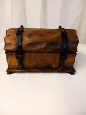 Rustic Old world Small Treasure chest handmade solid wood