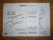 Crosman 761XL (Pre 1977) TWO (2) Seal Kits + Exploded View + Parts List + Guide