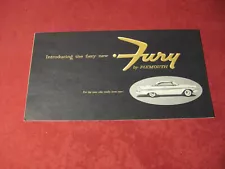 1957 Plymouth Fury Sales Brochure Booklet Catalog Old Original