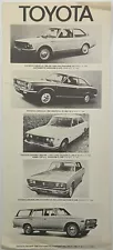 Original Toyota Sales Brochure / Leaflet For Corolla, Corona Mk II & Crown c1970